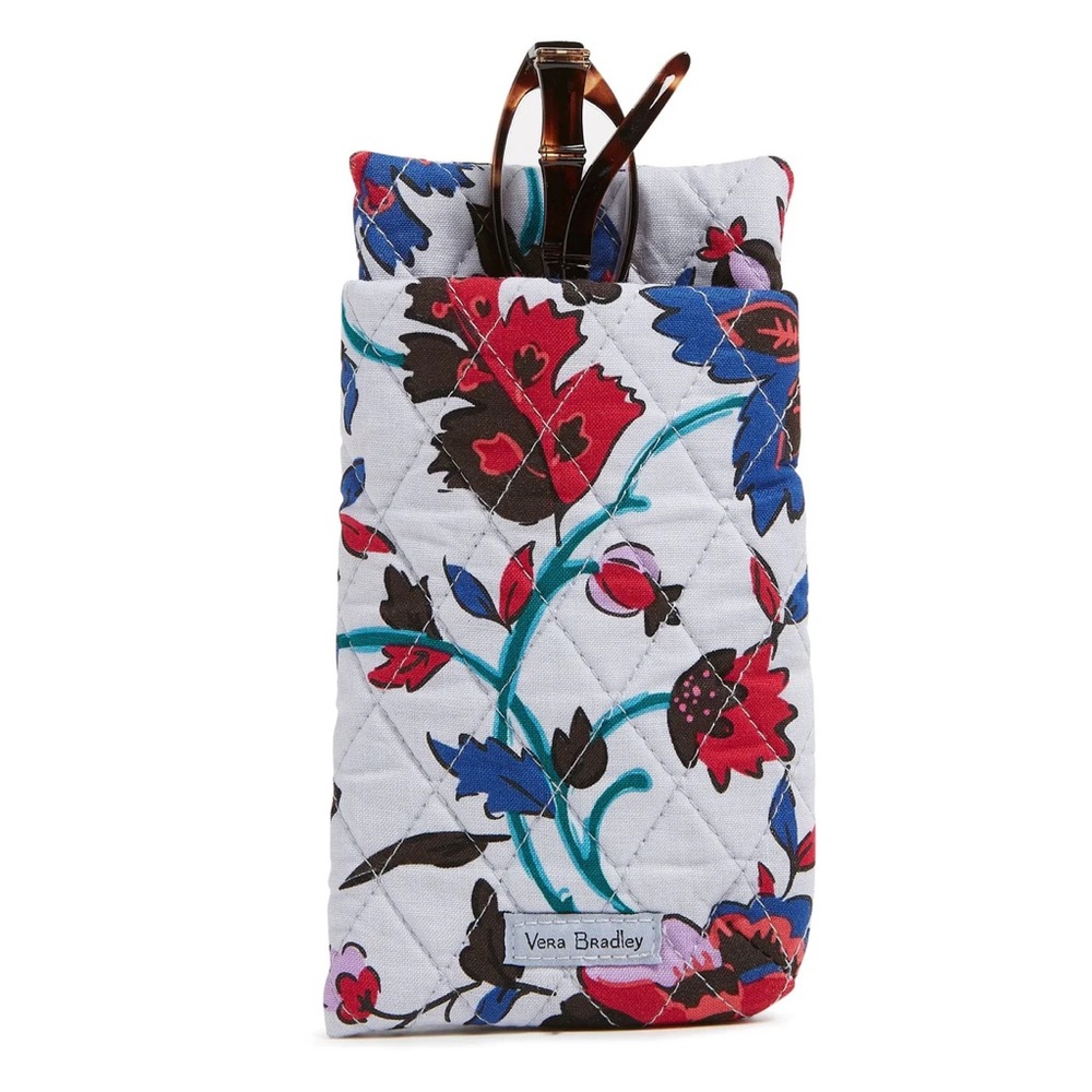 Vera Bradley Quilted Floral Double Eye Case - Red and Blue Floral
